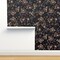 Floral Moody Romantic Flower Plum Fall Autumn Custom Removable Wallpaper by Spoonflower Peel & Stick Wallpaper 2FT Wide